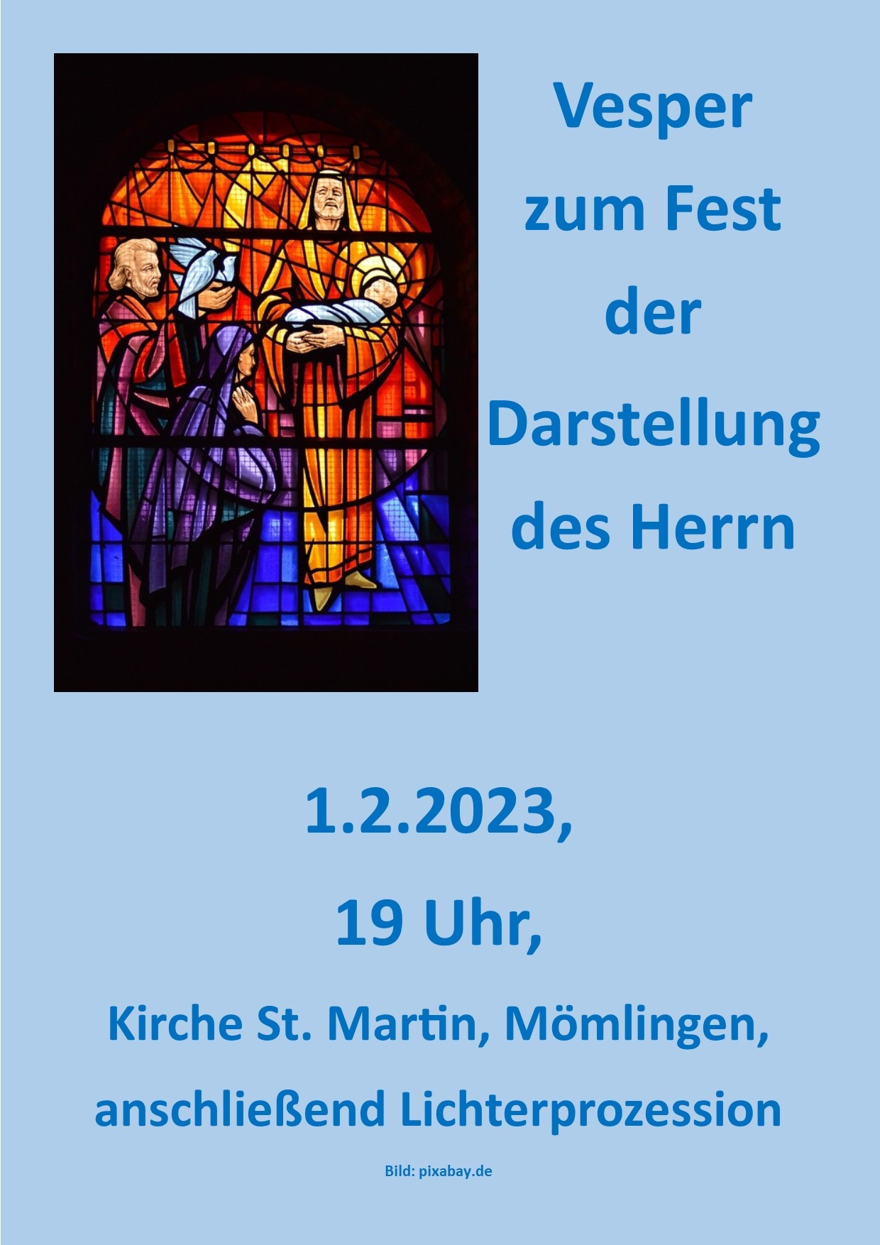 Plakat Darstellung des Herrn 2023